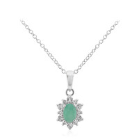 Collar en plata con Esmeralda de Brasil