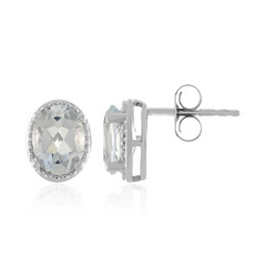Pendientes en plata con Topacio blanco