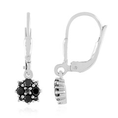 Pendientes en plata con Diamante negro