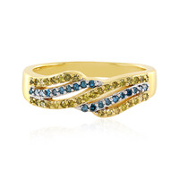 Anillo en plata con Diamante amarillo PK