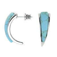 Pendientes en plata con Turquesa