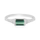 Anillo en plata con Turmalina verde Benedito(Adela Silber)