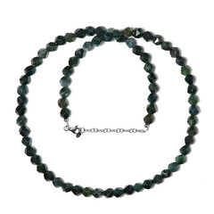Collar en plata con Ágata de musgo