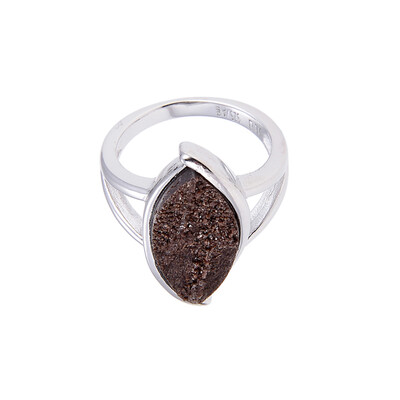 Anillo en plata con Madera drusa de Zwenkau