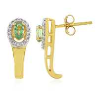 Pendientes en plata con Cianita menta
