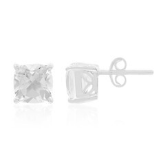 Pendientes en plata con Topacio blanco