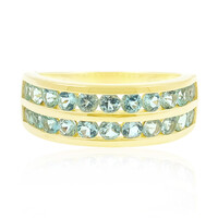 Anillo en oro con Turmalina nigeriana paraiba