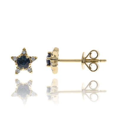 Pendientes en oro con Zafiro de Ceilán (CIRARI)