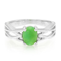 Anillo en plata con Crisoprasa imperial