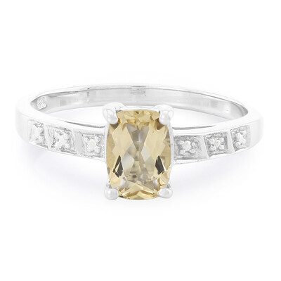 Anillo en plata con Cuarzo champán