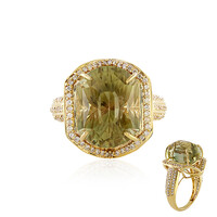 Anillo en oro con Piedra del sol de Oregón (AMAYANI)