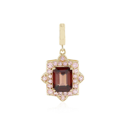Colgante en oro con Zircón caoba