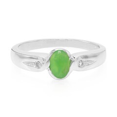 Anillo en plata con Crisoprasa imperial