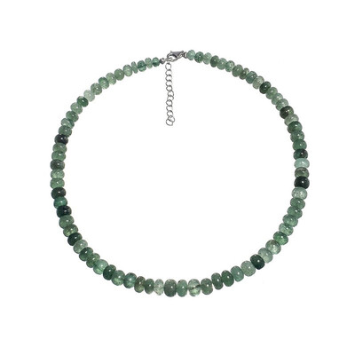 Collar en plata con Cuarzo fresa verde
