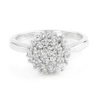 Anillo en plata con Topacio blanco