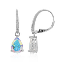 Pendientes en plata con Topacio Rayo de Luna