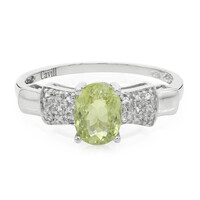Anillo en plata con Turmalina cuprífera