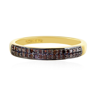 Anillo en plata con Diamante rojo I4