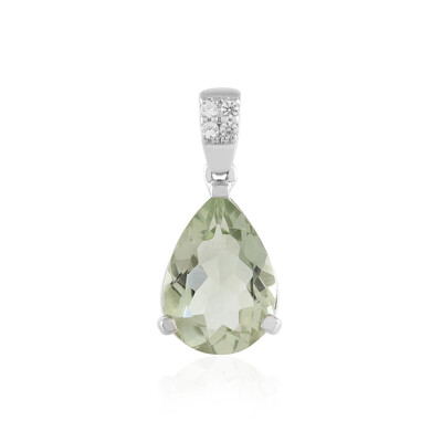 Colgante en plata con Amatista verde