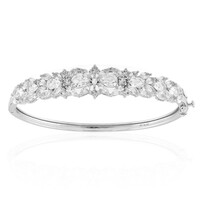 Brazalete en plata con Topacio blanco