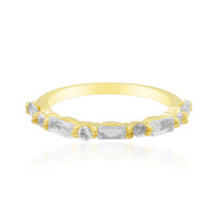Anillo en plata con Topacio blanco
