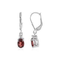 Pendientes en plata con Granate de Mozambique
