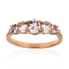 Anillo en oro con Berilo rosa no calentado