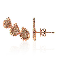 Pendientes en oro con Diamante rosa de Francia de Argyle SI1