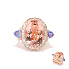 Anillo en oro con Morganita de Madagascar (Dallas Prince Designs)