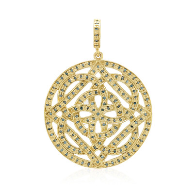 Colgante en plata con Diamante fantasía