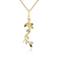 Collar en oro con Diamante verde I4