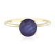 Anillo en oro con Zafiro azul de Madagascar