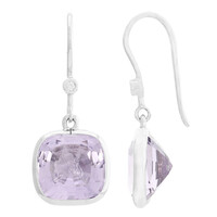 Pendientes en plata con Amatista Rosa de Francia