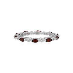 Anillo en plata con Granate de Mozambique