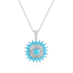 Collar en plata con Turquesa bella durmiente