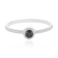 Anillo en plata con Diamante negro