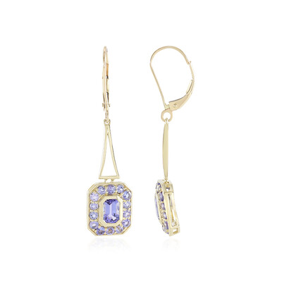 Pendientes en oro con Tanzanita (KM by Juwelo)