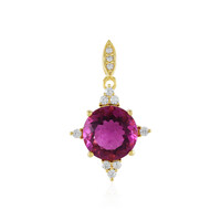 Colgante en plata con Fluorita rosa