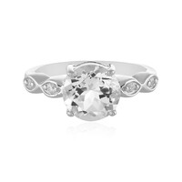 Anillo en plata con Topacio blanco