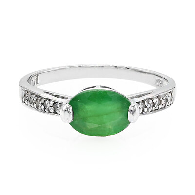 Anillo en plata con Esmeralda de Bahía