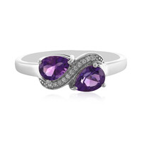 Anillo en plata con Amatista de Uruguay