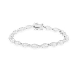 Brazalete en plata con Topacio blanco