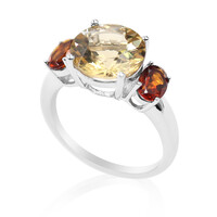 Anillo en plata con Labradorita dorada