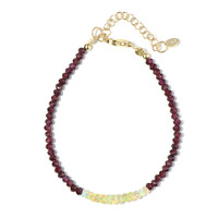 Brazalete en plata con Granate Magenta