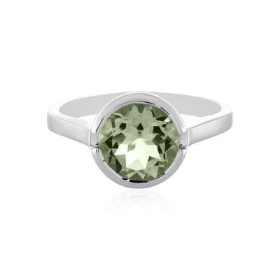 Anillo en plata con Amatista verde