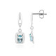 Pendientes en plata con Apatita azul