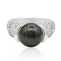 Anillo en plata con Perla cultivada de Tahití (TPC)