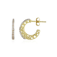 Pendientes en oro con Diamante I3 champán (Ornaments by de Melo)