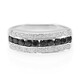 Anillo en plata con Espinela negra