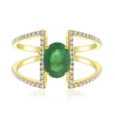 Anillo en oro con Esmeralda de Zambia AAA (CIRARI)